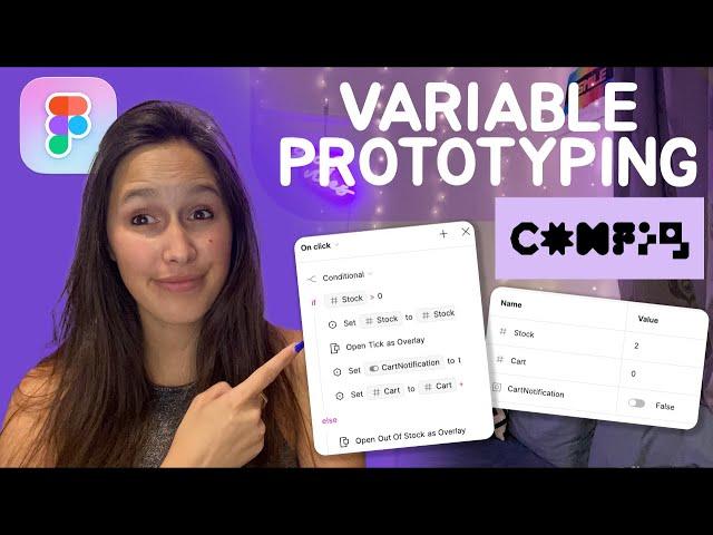 Figma PROTOTYPE with VARIABLES | Config 2023 update |  Design tokens tutorial | Variable prototyping