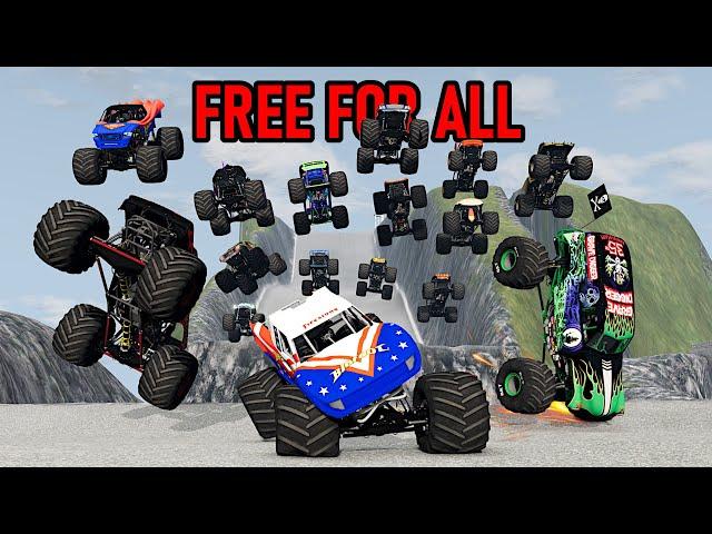 The Biggest Monster Truck Race ever Organised in beamng