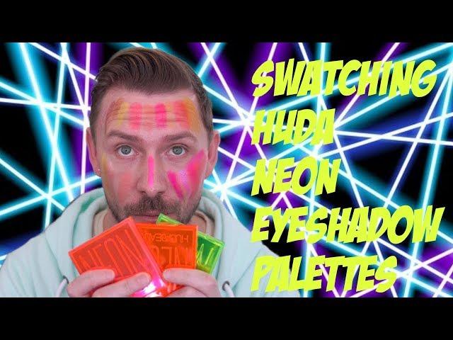 SWATCHING! HUDA NEON OBSESSIONS EYESHADOW PALETTES!