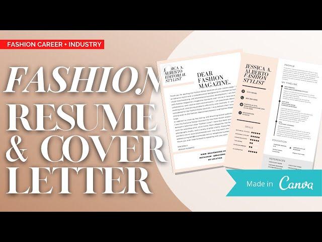 FORMATTING A FASHION INDUSTRY RESUME & COVER LETTER