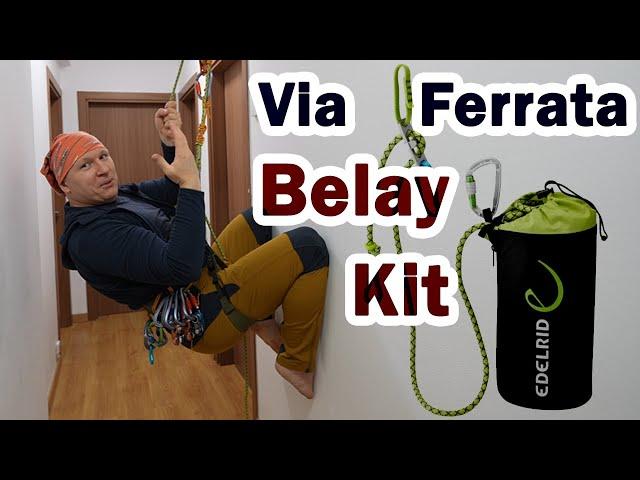 Edelrid Via Ferrata Belay Kit - Via Ferrata aid with a Rope Rescue 3:1 System - Petzl Mini/Rollnlock