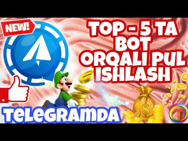 Telegramda pul ishlash 2020 | TOP - 5 telegram BOT orqali pul topish | Телеграмда пул ишлаш #2