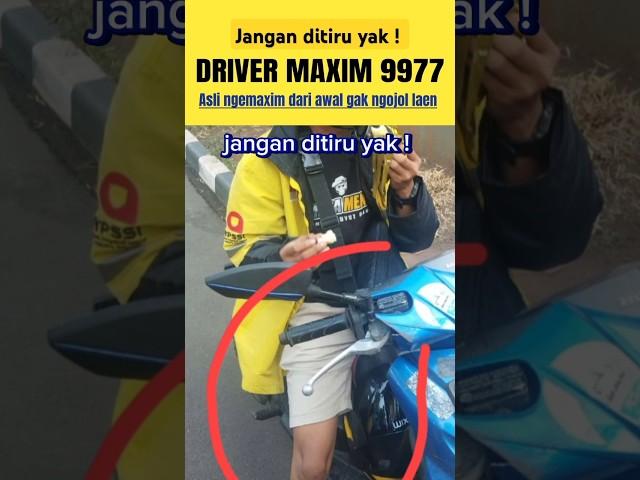 Jangan ditiru ya driver maxim !