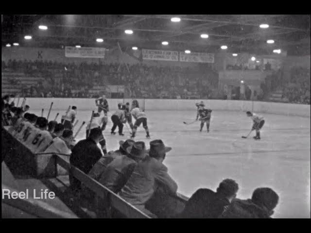 1958/59 Vernon Canadians vs. Nelson Maple Leafs Hockey, Vernon Civic Arena, Vernon, BC