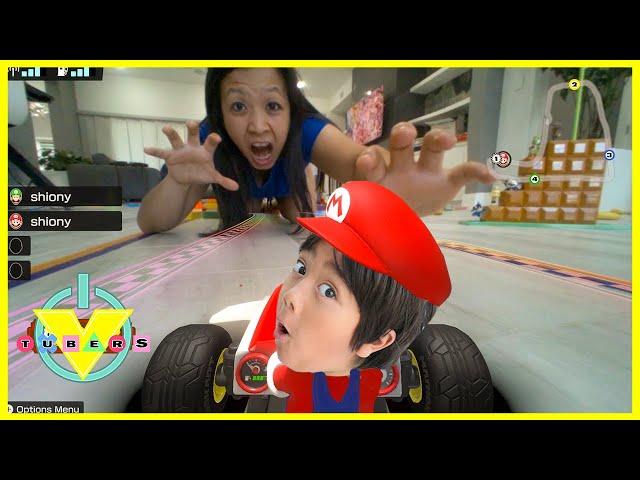 Mario Kart in REAL LIFE ! Ryan Plays Mario Kart LIVE HOME CIRCUIT!