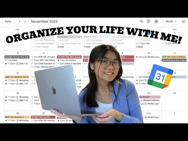 how i organize my entire life with google calendar ️ productivity as a uni student