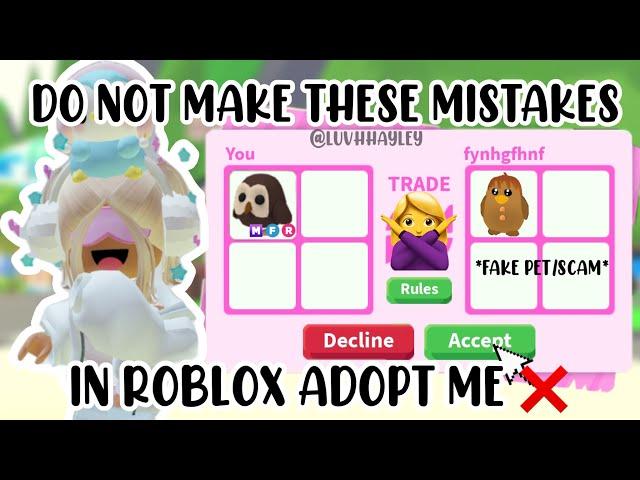 AVOID MAKING THESE MISTAKES IN ADOPT ME ‍️ || Roblox Adopt Me(luvhhayley)