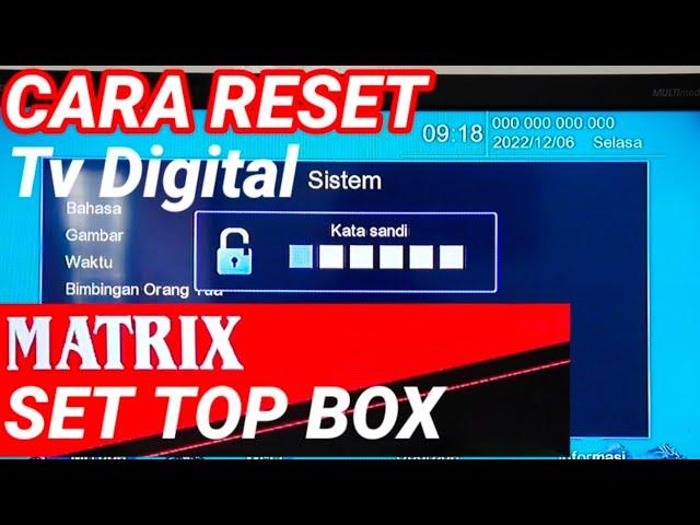 CARA RESET PABRIK SET TOP BOX MATRIX APPLE TV DIGITAL |  #settopbox #tvdigital #STB