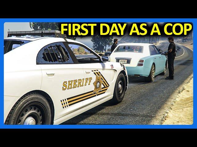 First Day as a Police Officer... GTA FiveM Roleplay