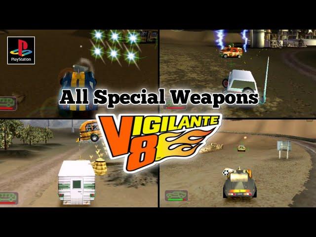 Vigilante 8 - All Special Weapons | PS1