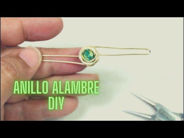 Aprende a hacer un anillo ajustable en alambre.. Anillo alambrismo Diy... Anillo paso a paso...