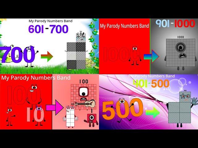 My Parody Numbers Band (1-1000) But Uncannyblock band giga different (Comparison) Replay Full