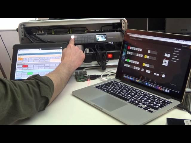 Demonstration of a Web Browser Control of a Blackmagic Designs ATEM Production Studio 4k Switch