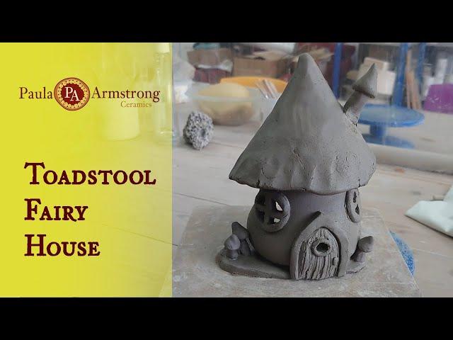How to make a simple toadstool Fairy house in clay