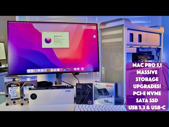 Mac Pro 5,1 NVME & SATA SSD Install + USB 3 2 + C PCI E Speed Testing!