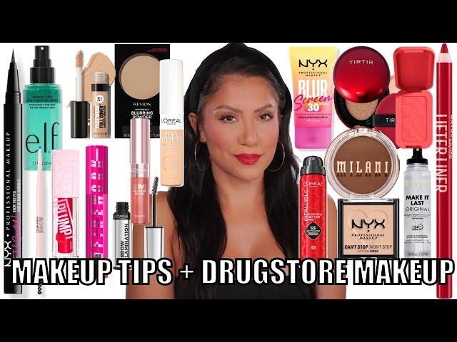 MAKEUP TIPS & FULL FACE OF DRUGSTORE & AFFORDABLE MAKEUP + WEAR TEST *oily skin* | MagdalineJanet