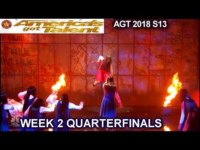 The Sacred Riana Scary Magician MULTIPLE SACRED RIANAS QUARTERFINALS 2 America's Got Talent 2018 AGT