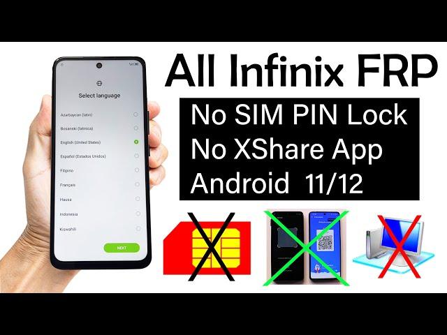 All Infinix Devices GOOGLE ACCOUNT BYPASS | Android 11/12 (Without PC)