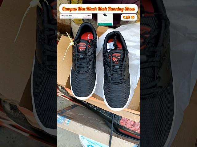 Campus Men Black Mesh Running Shoes  #campus #yt #online #shorts #shoes #viral #running #unboxing