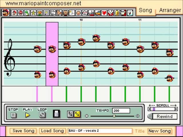 Mario Paint Composer: Something About Us - Daft Punk