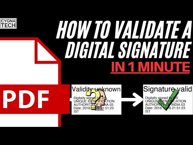 How To Validate Digital Signature In Any PDF Document | Digital Signature Validation Process