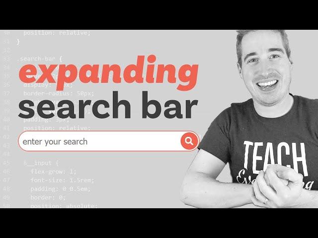 How to create an expanding search bar using :focus-within