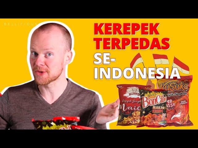 REAKSI BULE MAKAN KERIPIK SUPER PEDAS INDONESIA | Bellicious by Bella