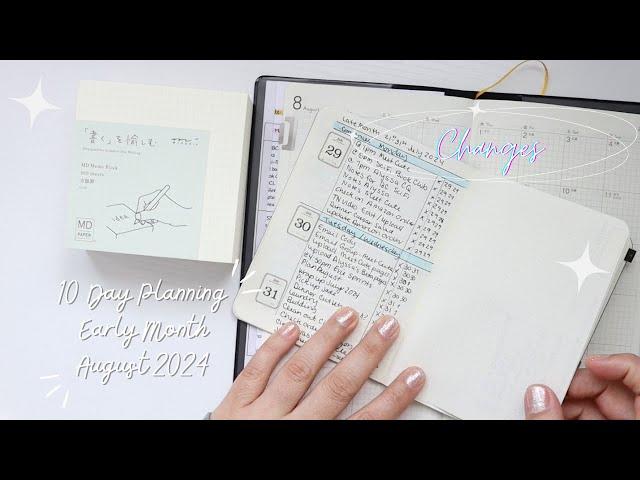 August 1, 2024 | Planner Setup | 10-Day Planning | Early Month | Bullet Journal Pocket