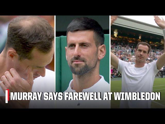 Andy Murray acknowledges Djokovic, Federer in emotional send-off | Wimbledon on ESPN