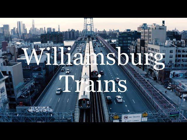 Williamsburg bridge train drone