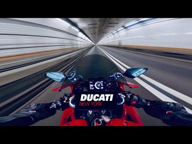 Ducati Panigale V4S - Pure Sound - NYC Tunnel & Highway POV ( Spark Full Race Exhaust )