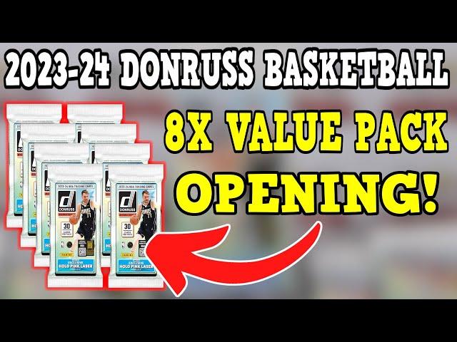 2023-24 Donruss Basketball 8X Value Pack Opening! WEMBY HUNTING!