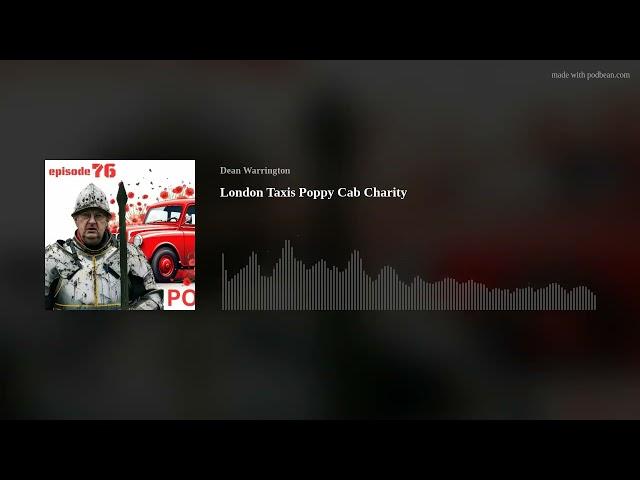 London Taxis Poppy Cab Charity