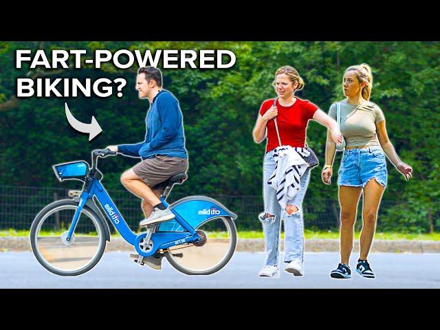 FUNNY Fart Prank in NYC! Return of the FART BIKE!