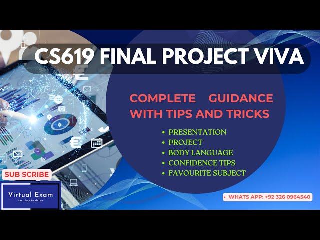 CS619 Final Project Viva | Complete Guideline with Tips & Tricks