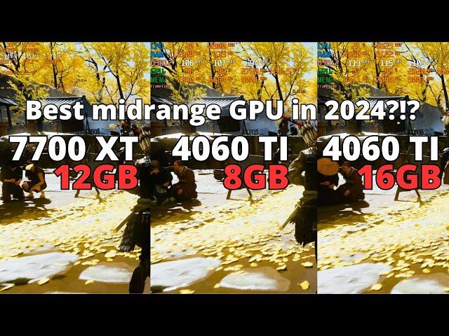 Price drops!!! What's the best midrange GPU in 2024? 4060 Ti 8GB vs 16GB vs 7700 XT!!!!!