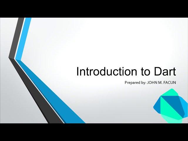 Introduction to Dart Programming Part 1