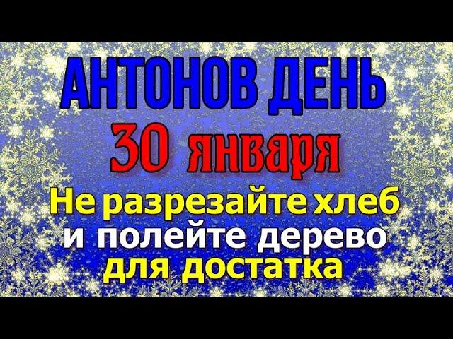 30 ЯНВАРЯ в АНТОНОВ ДЕНЬ не разрезайте хлеб. Обязательно полейте дерево для достатка.