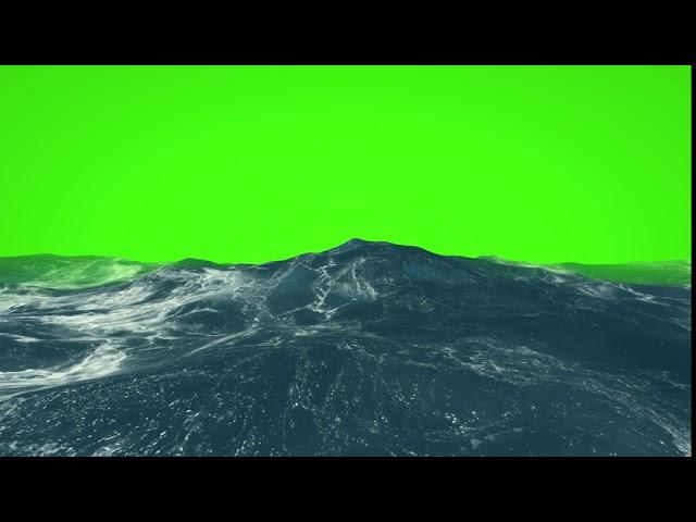 water02 green screen background ocean
