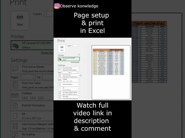 Excel Print Page Setup | Printing Tips for Excel | How to Print in Excel |Every Excel User Must Know