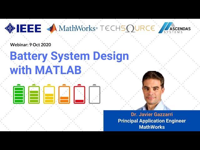 Battery System Design With MATLAB