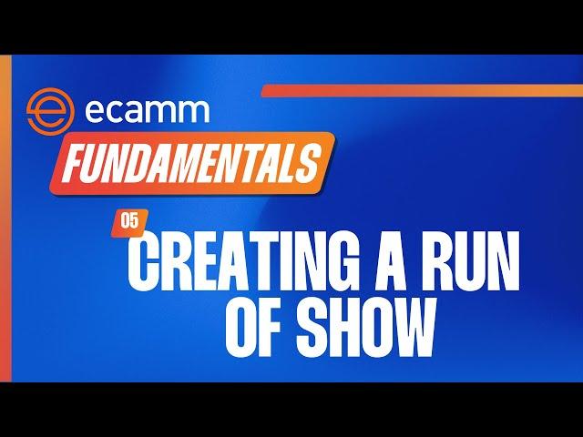 How to Create a Run of Show in Ecamm | Ecamm Fundamentals