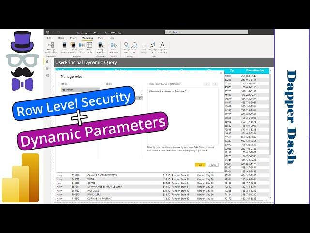 Power Bi : Using Row Level Security / UserPrincipalName with Dynamic Query Parameters