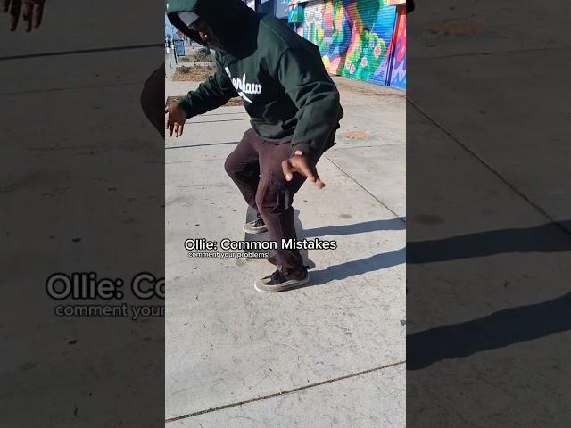 Common Ollie Mistakes(& How To Fix!) Pt.1 #ollies #switchflipjones