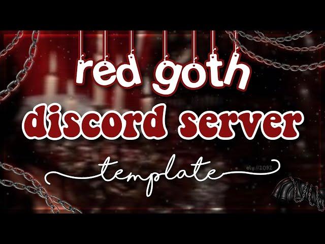 ｡˚⋆﹕aesthetic goth red FREE discord server template、ely. °｡˚