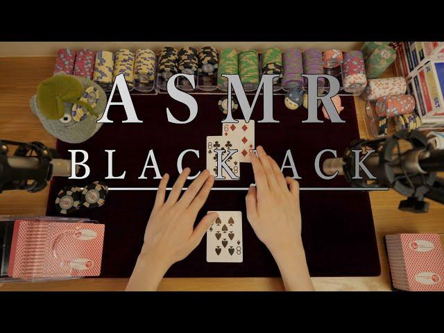 ASMR Blackjack Casino Game Role-play Deep Sleep Relax by Magician [No Talking＆No BGM]綺麗な手でトランプ遊 手フェチ
