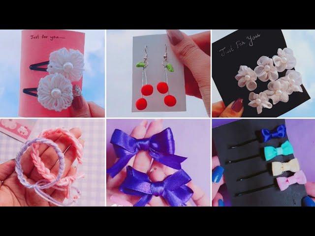 How To Make Cute Hair Clips, Bracelets, Pendant, Earrings | DIY Cute Hair Clips And Earrings Ideas