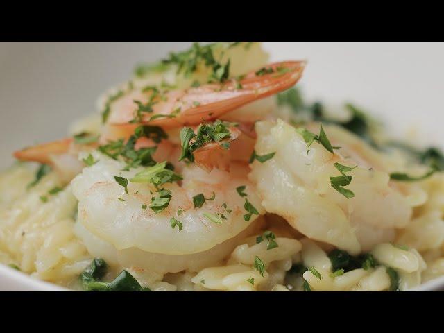 Butter-Poached Shrimp and Orzo