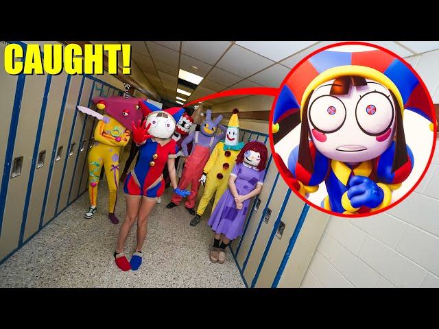 I CAUGHT ALL DIGITAL CIRCUS CHARACTERS AT SCHOOL IN REAL LIFE! (POMNI, JAX, CAINE, RAGATHA, KAUFMO)