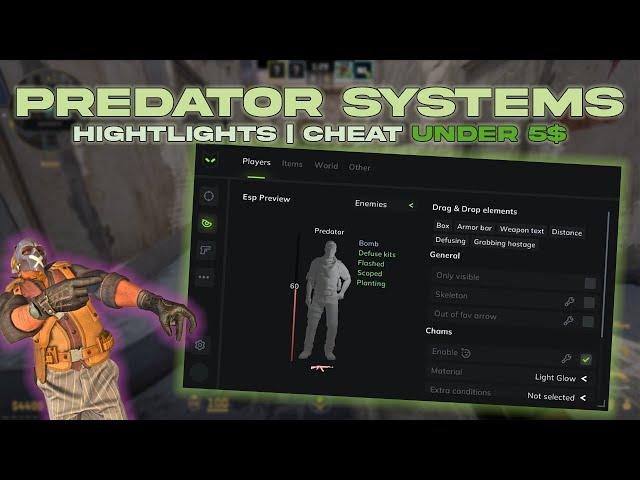 PREDATOR.SYSTEMS HIGHTLIGHTS | CS2 CHEAT UNDER 5$